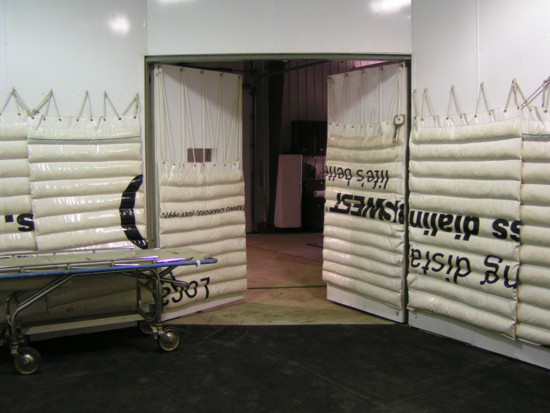 The padded equine recovery room
